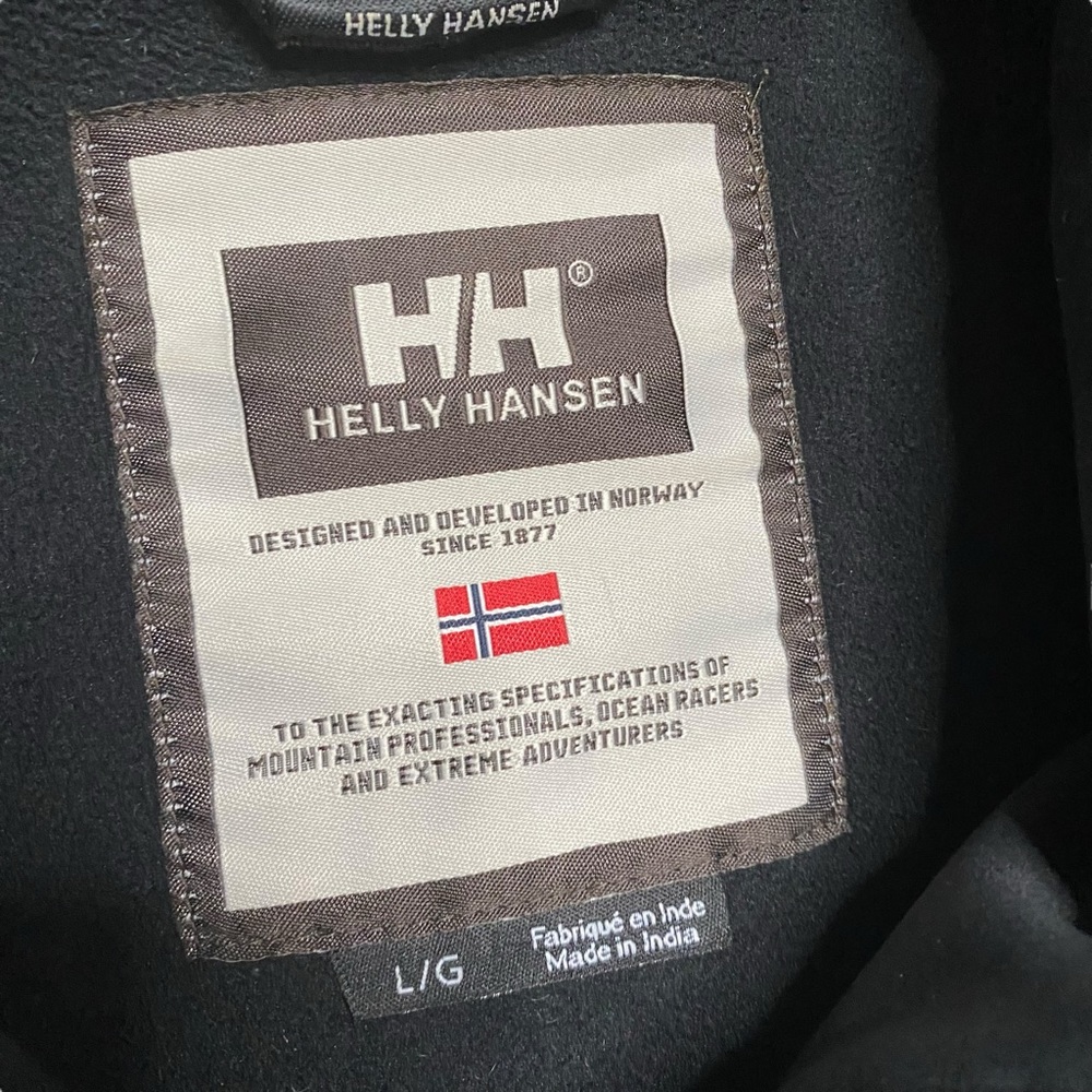 Helly Hansen Verglas Windpro Fleece Jacket Mens L Black Midlayer Hike Ski Norway - Picture 4 of 10